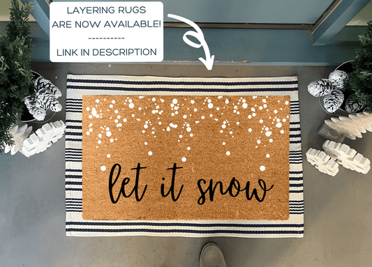Let It Snow Christmas Doormat