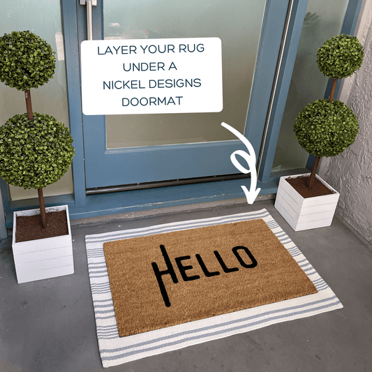 Cream and Grey Striped Accent Rug - 24x36 inches