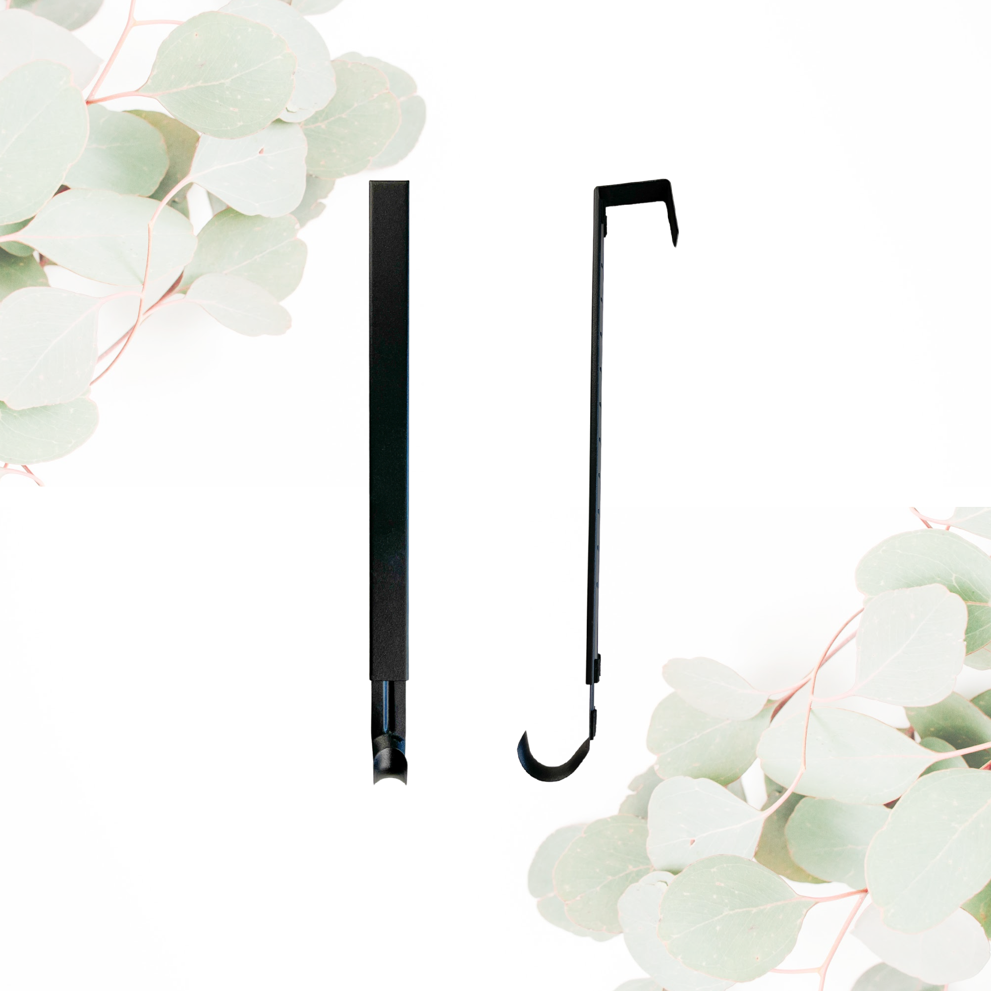 Matte Black Adjustable Wreath Hanger Over the Door Hanger Darling Grape