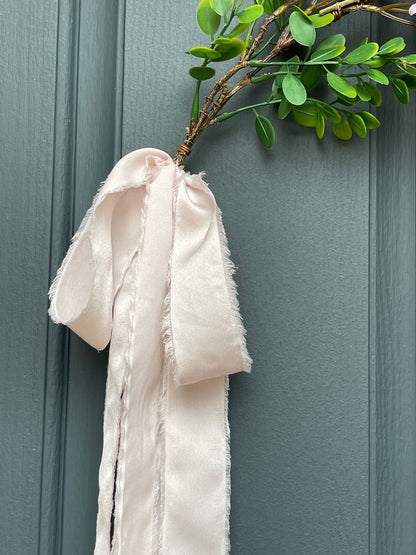 Lavender Cherry Blossom Spring Hoop Wreath