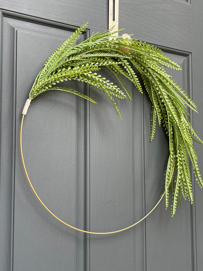Modern Greenery Hoop Wreath