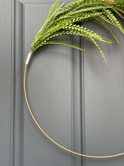 Modern Greenery Hoop Wreath