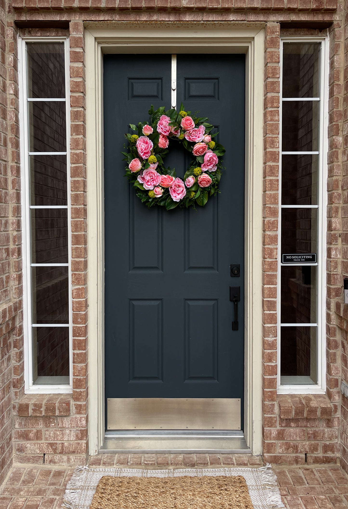 Rose, Peony, and Magnolia Leaf Wreath