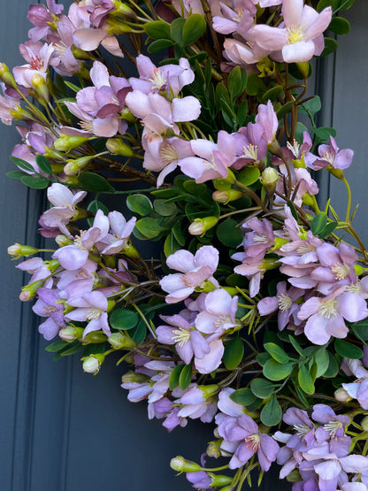Lavender Cherry Blossom Spring Wreath