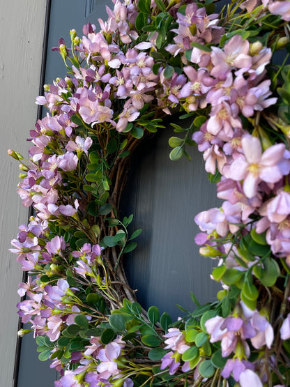 Lavender Cherry Blossom Spring Wreath