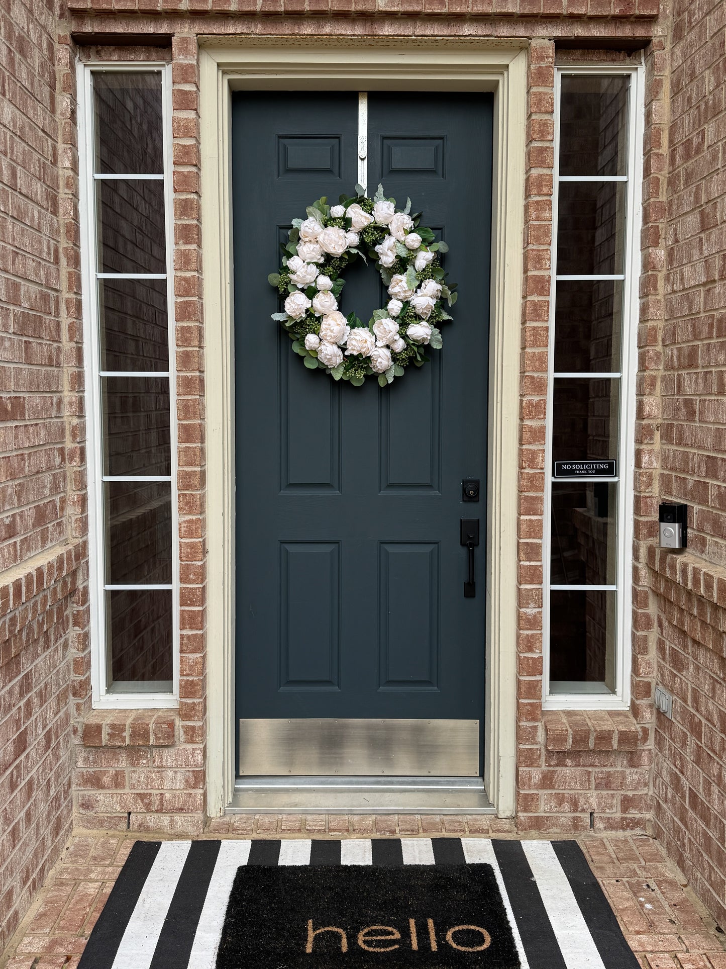 White Peony & Eucalyptus Wreath