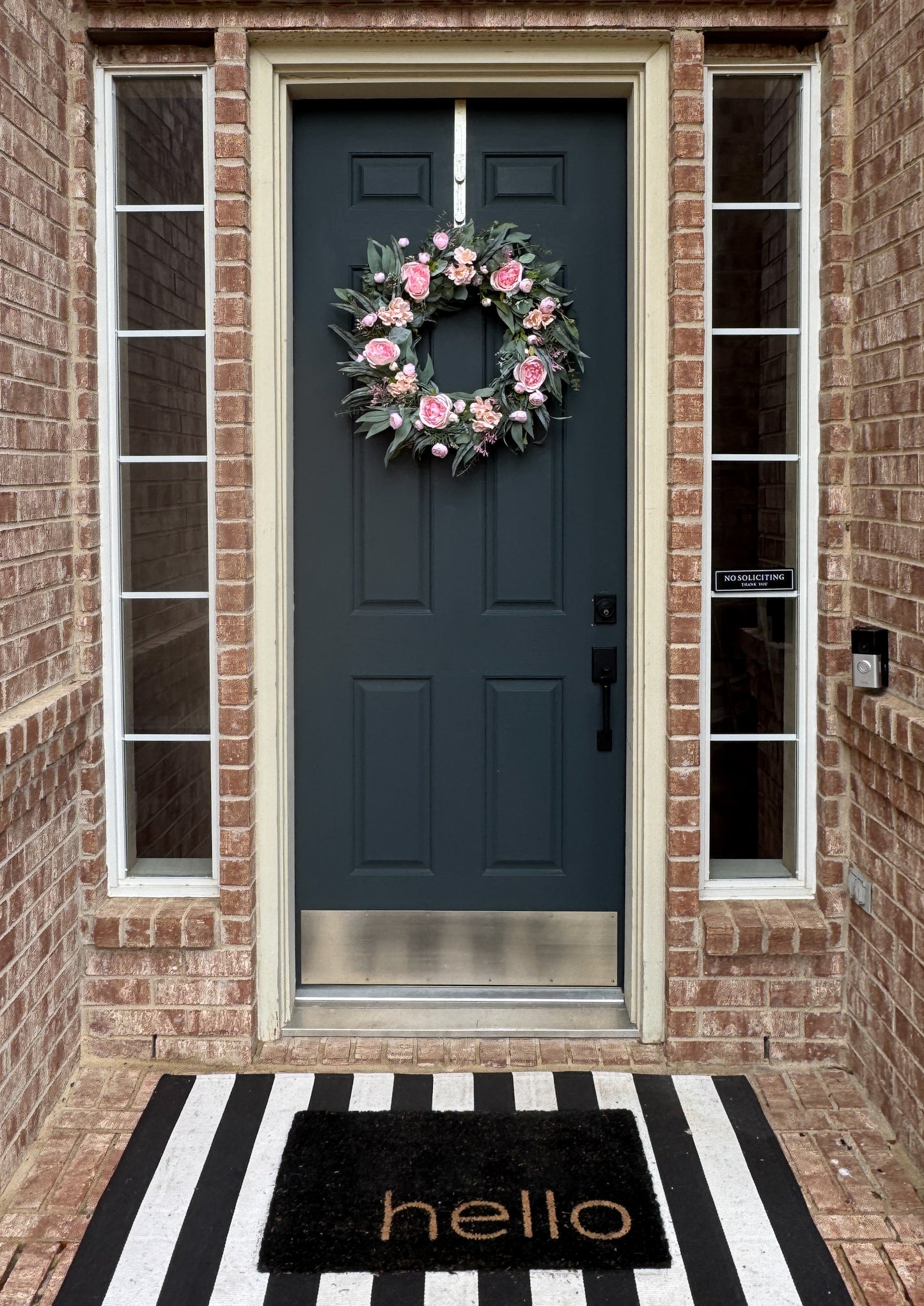 Pink Peony & Eucalyptus Wreath