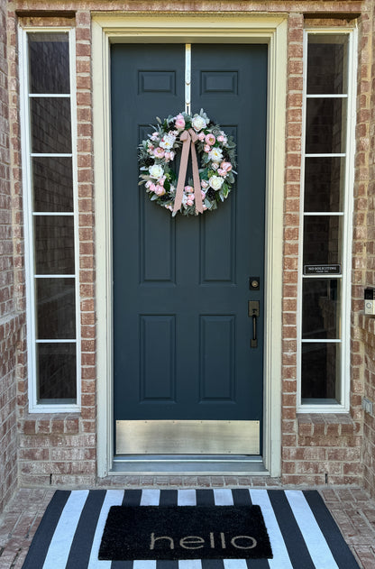 Pink Peony, Rose & Ranunculus Wreath