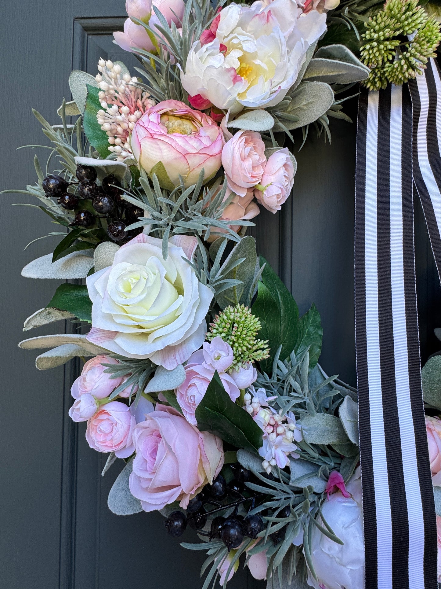 Pink Peony & Rose Wreath