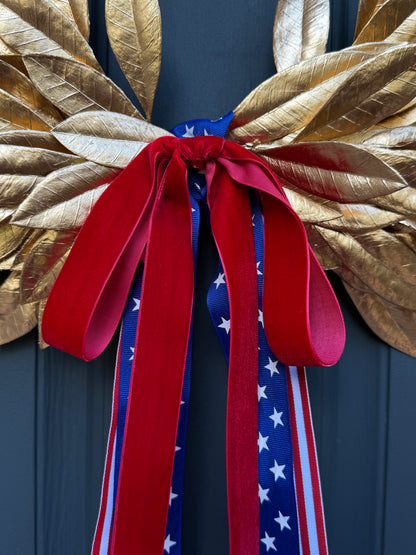 Gold Laurel Patriotic Wreath