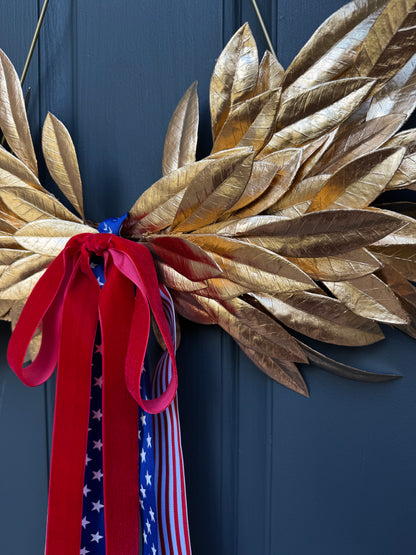 Gold Laurel Patriotic Wreath