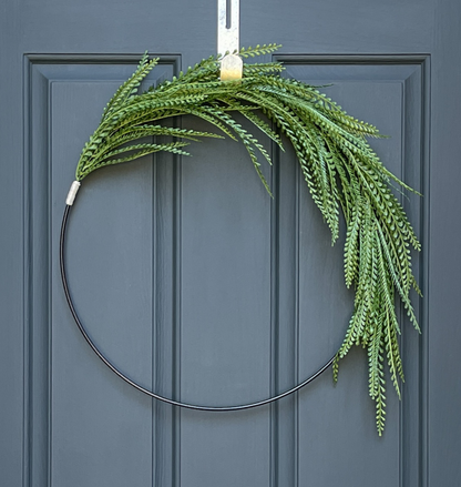 Modern Greenery Hoop Wreath