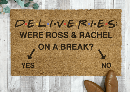 Funny Deliveries Doormat - Ross and Rachel