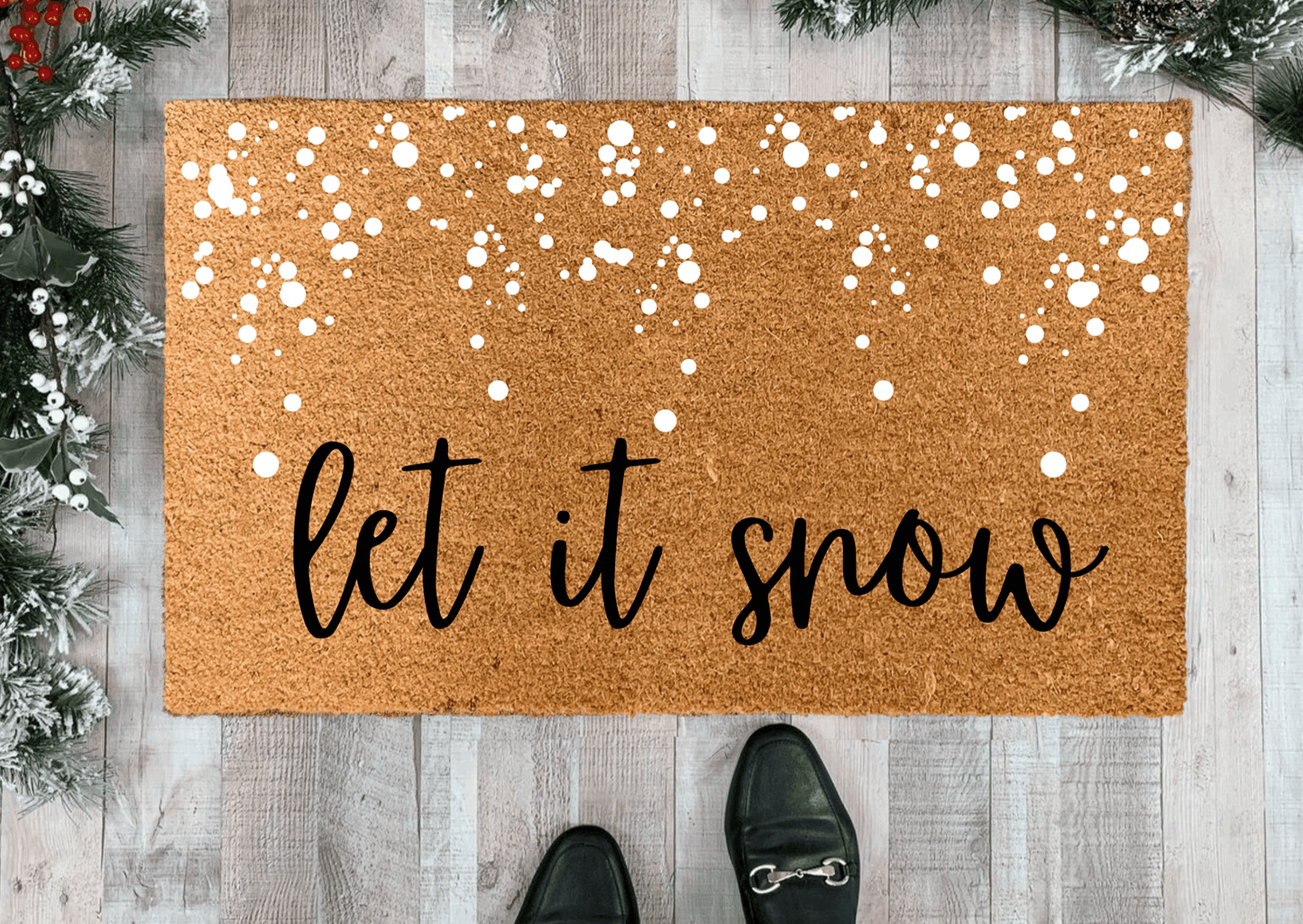 Let It Snow Christmas Doormat