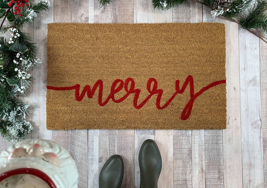 merry Holiday Doormat