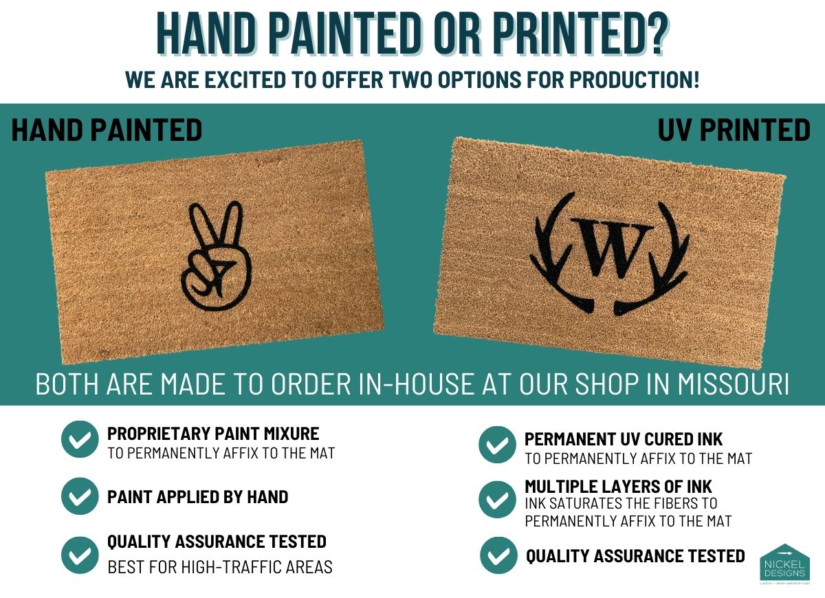 Modern HELLO Outdoor Doormat