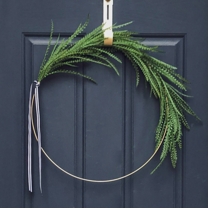 Modern Greenery Hoop Wreath