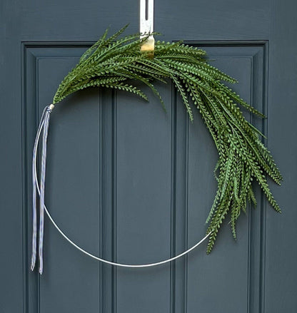 Modern Greenery Hoop Wreath