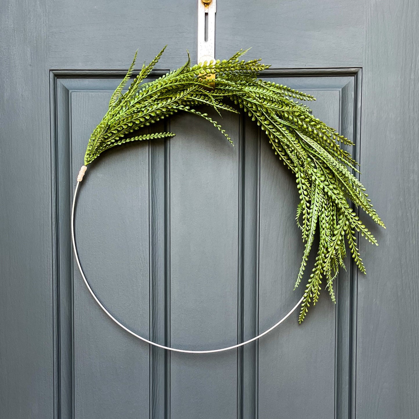 Modern Spring Greenery Hoop Wreath