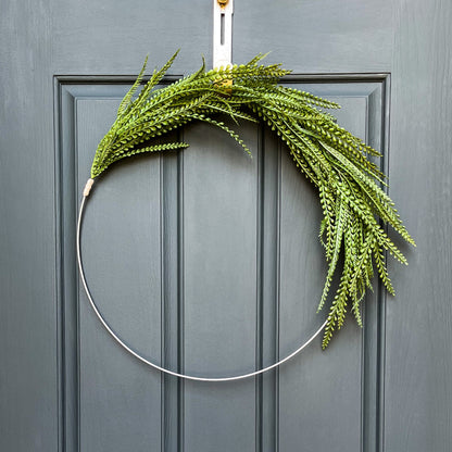 Modern Greenery Hoop Wreath