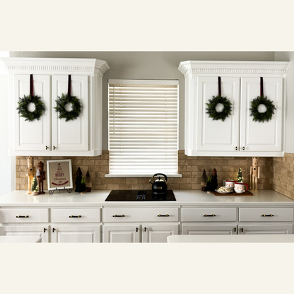 Christmas Wreath Bundle – Norfolk Pine Wreath + Mini Cedar Cabinet Set