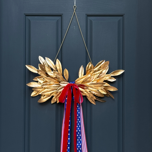 Gold Laurel Patriotic Wreath