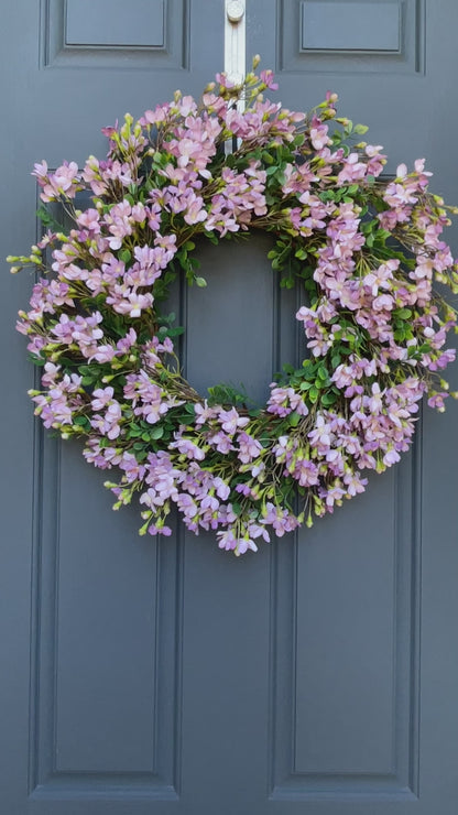 Lavender Cherry Blossom Spring Wreath