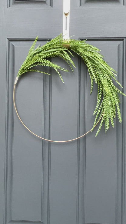 Modern Greenery Hoop Wreath
