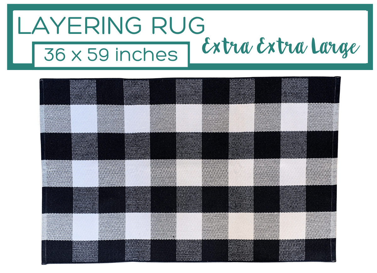 Extra Large Buffalo Plaid Doormat Layering Rug