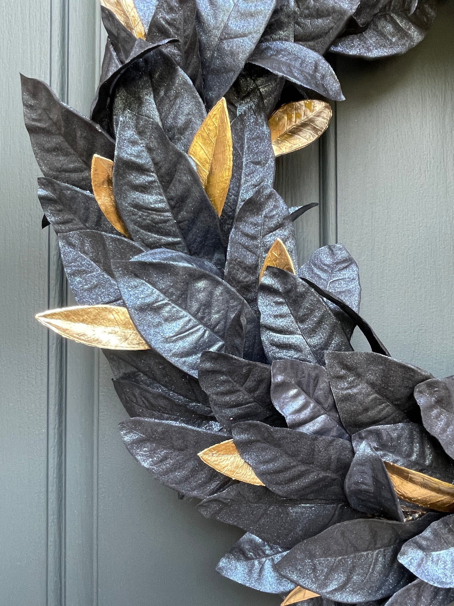 Black & Gold Glam Halloween Wreath