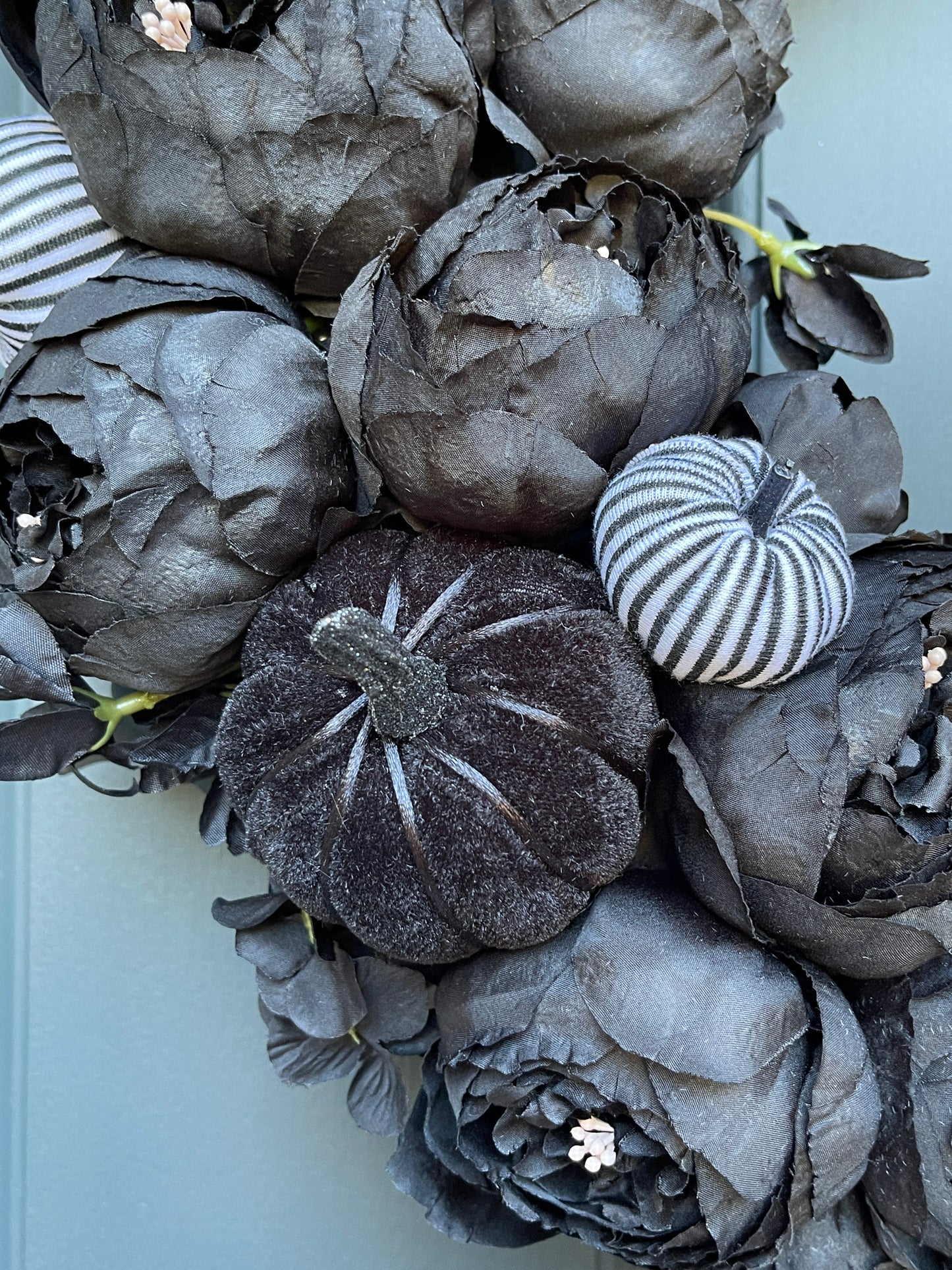 Black & White Whimsical Halloween Wreath