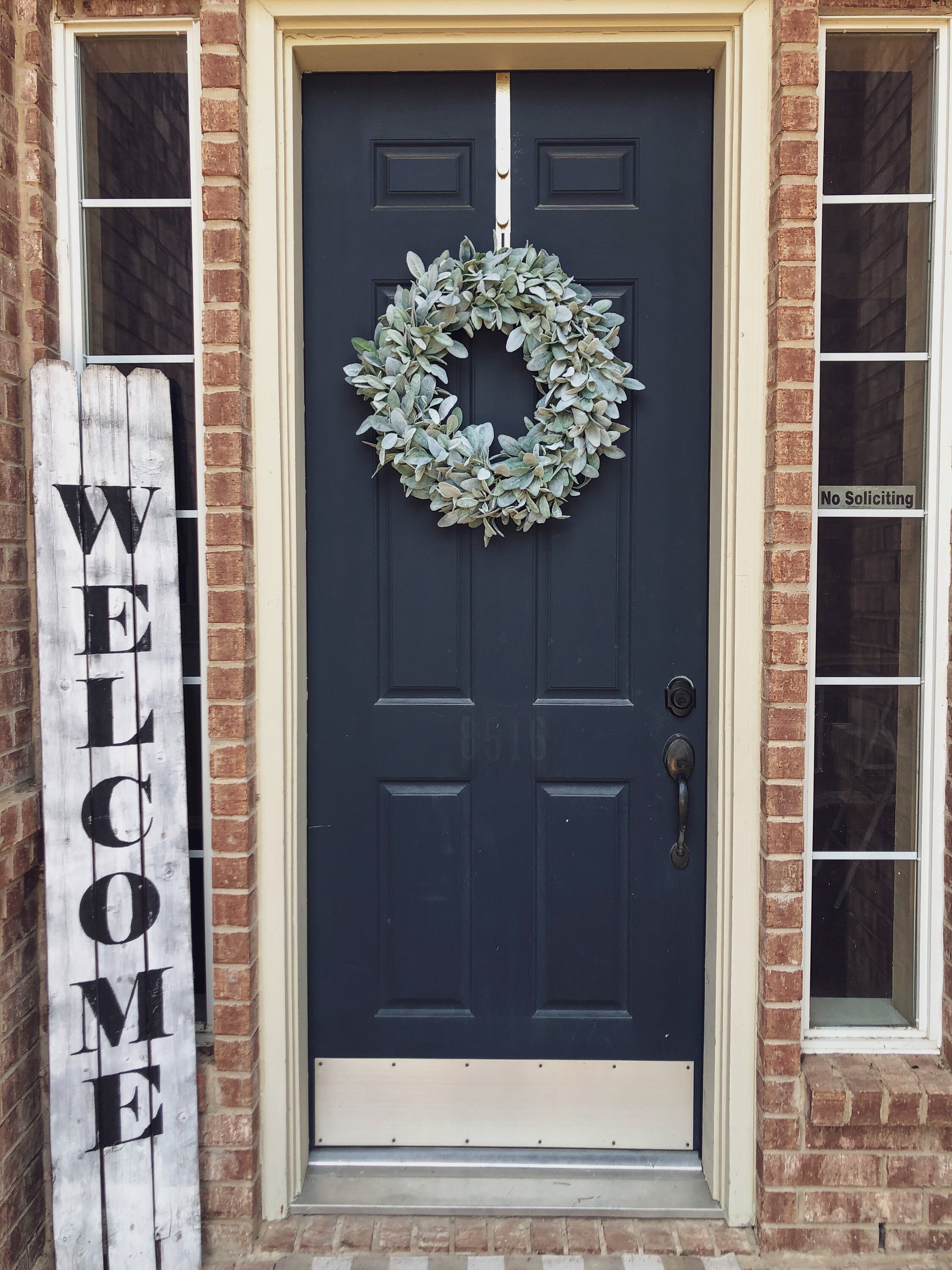 Lambs Ear Wreath for Front Door | Everyday Greenery Wreath | Modern Farmhouse Décor | Front Door Décor | Mantle Wreath | Fall Wreath