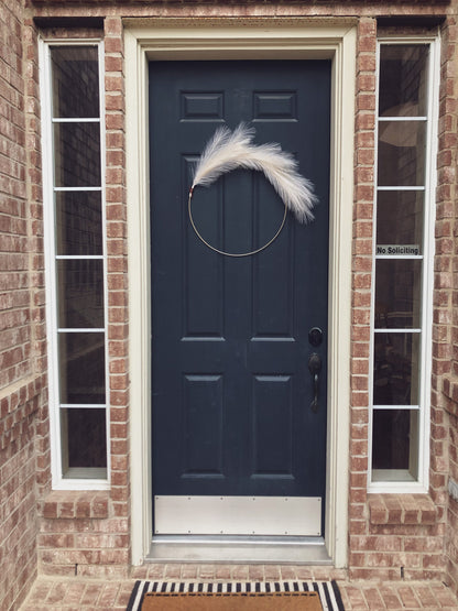 Modern Pampas Grass Wreath | Minimalist Front Door Décor | Simple Spring Wreath | Summer Hoop Wreath